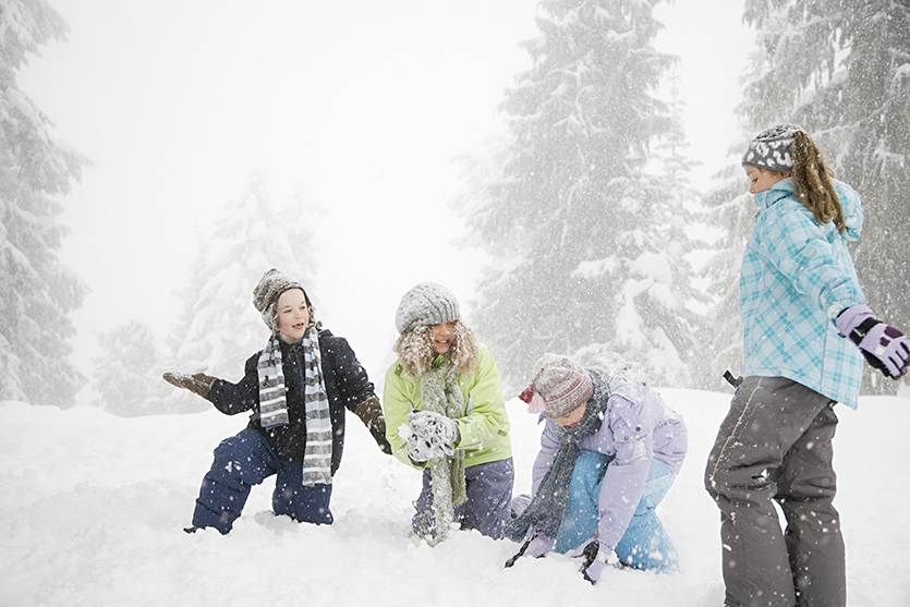 Backyard winter activities-Snowball