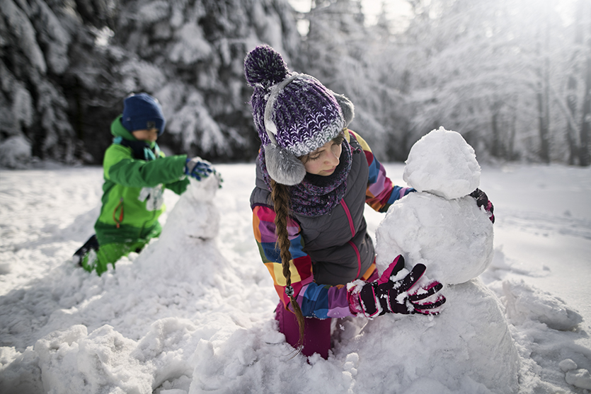Backyard winter activities-snowman Backyard winter activities-snowman